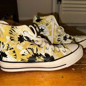 Converse, 9, yellow floral